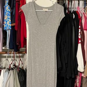 Grey Midi Bodycon Dress